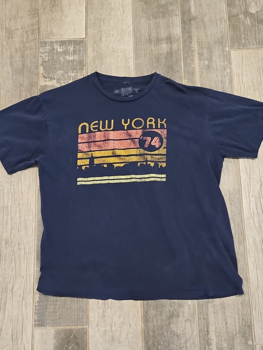 Original Retro Brand Navy 'New York 74' Graphic Short Sleeve Tee